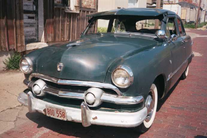 red 1951 Ford Custom Deluxe