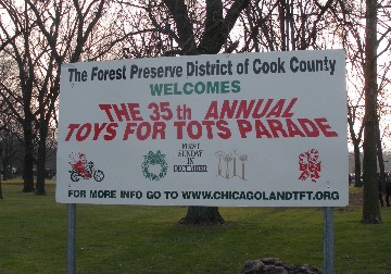 Toys for Tots parade in Chicago 2012