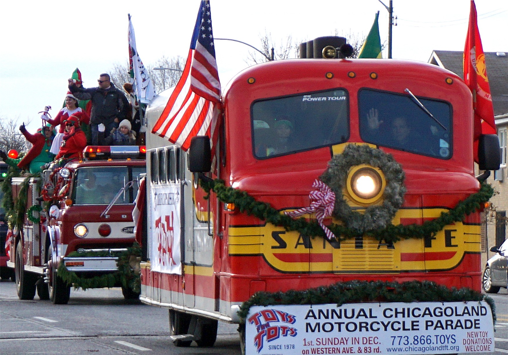 Toys for Tots parade in Chicago 2019